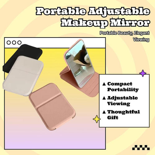 Portable Makeup Mirror, Simple Foldable Desktop Vanity Mirror, Mini Travel Mirror, Dormitory Tabletop Mirror, Portable Folding Mirror, Cosmetic Mirror, Single Item