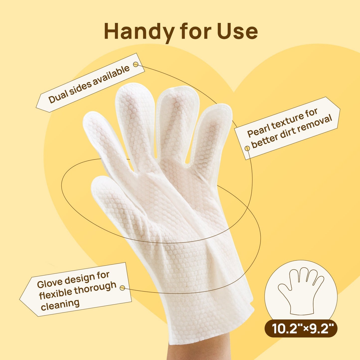 Deodorizing Glove Wipes for Dogs & Cats - Waterless Bath Alternative